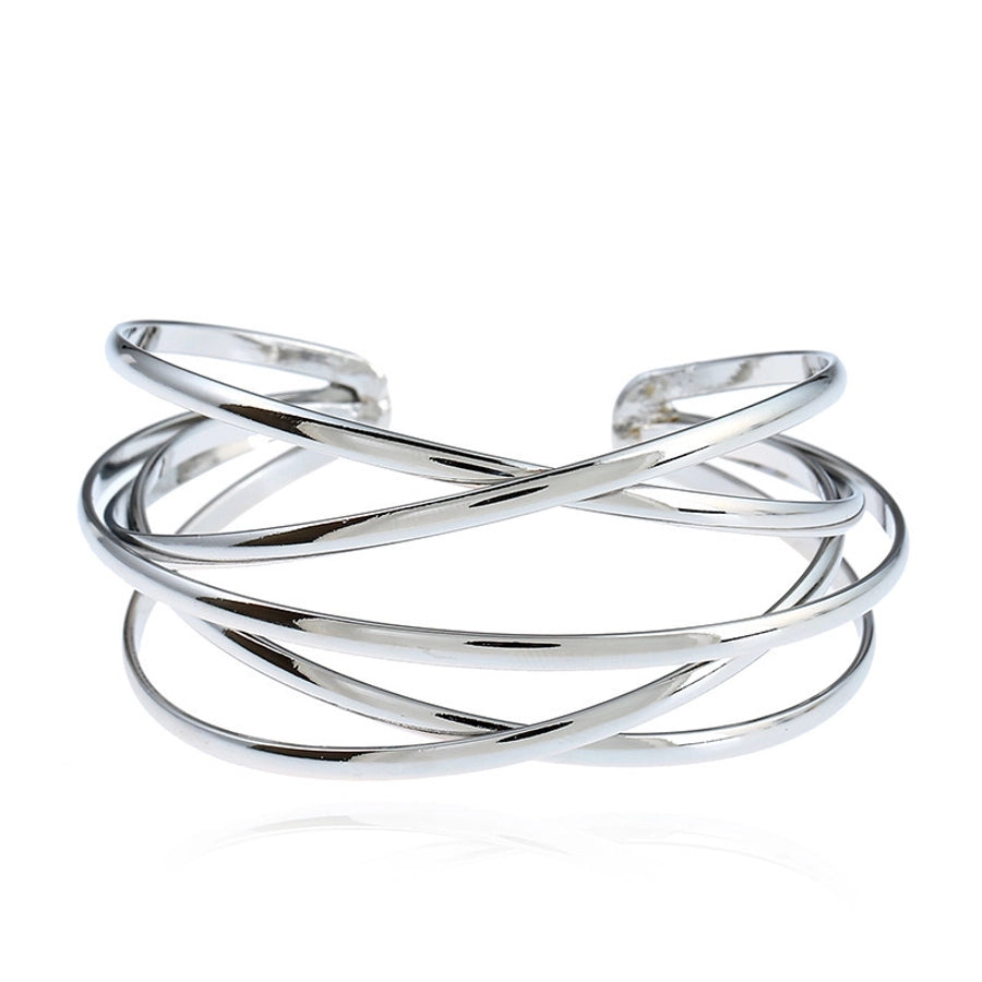 Retro Simple Style Solid Color Iron Women's Bangle Bracelet-Bijou Crush