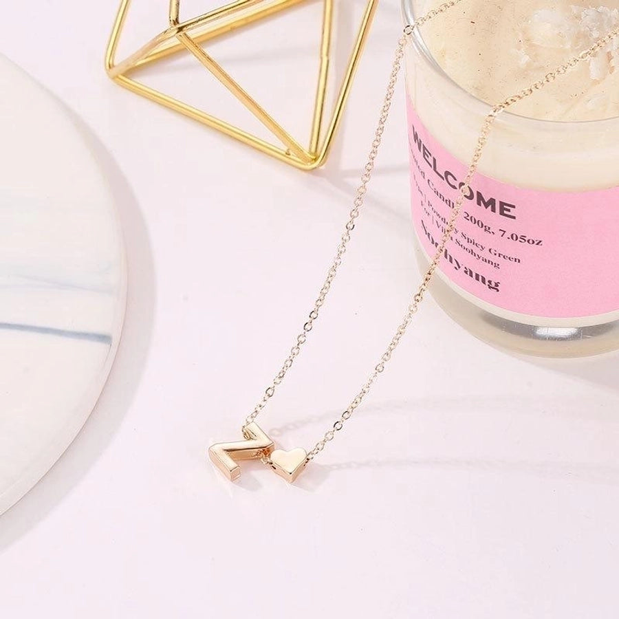 Love 26 English Alphabet Simple Alloy Necklace-Bijou Crush