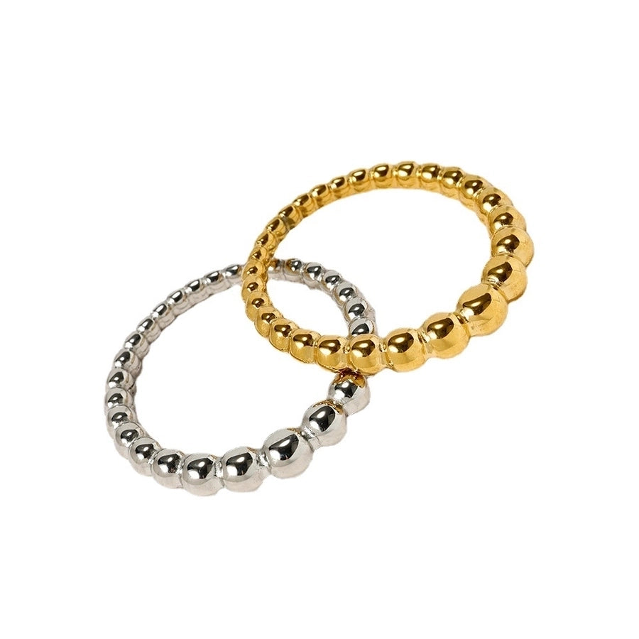 Chic & Simple: Solid Color Titanium Steel Polished Ball Ring-Bijou Crush