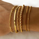 Minimalist Shine: Geometric Gold-Plated Bracelet-Bijou Crush