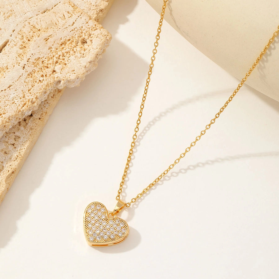 Sweetheart Butterfly, Circle, Heart, Sun Necklace – 18K Gold-Plated Stainless Steel with Zircon Accents-Bijou Crush