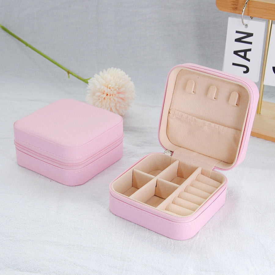 Simple Style Solid Color Leather Jewelry Boxes-Bijou Crush