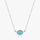 925 Sterling Silver Turquoise Inlay Geometric Pendant Necklace-Bijou Crush