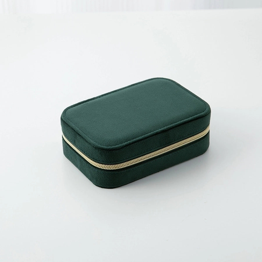 Retro Solid Color Flannel Jewelry Box-Bijou Crush