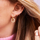 Throwback Shine Hoops – 18K Gold-Plated Zircon with Stainless Steel Swag-Bijou Crush