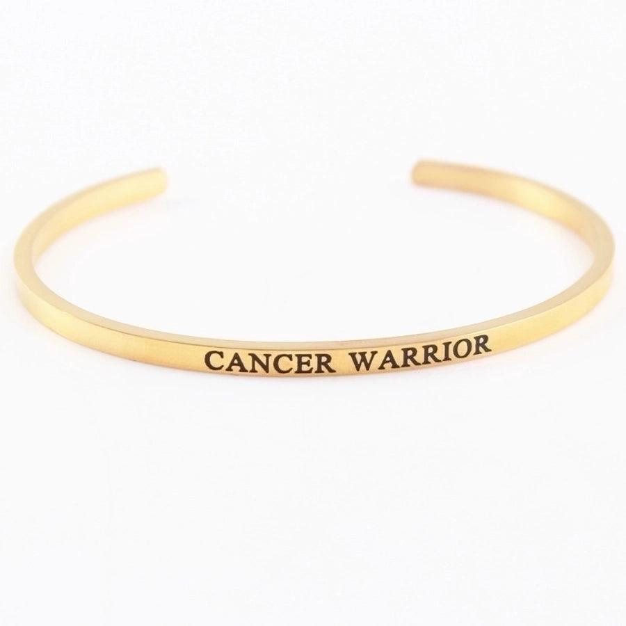 Quotes Letter Bracelet Bangle – 304 Stainless Steel-Bijou Crush