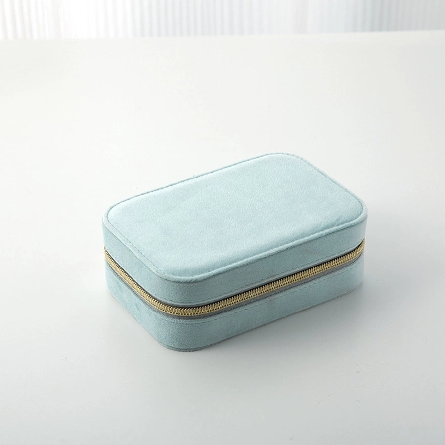 Retro Solid Color Flannel Jewelry Box-Bijou Crush