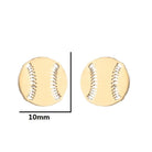 Fashion Letter Skates Ball Stainless Steel Plating Ear Studs-Bijou Crush