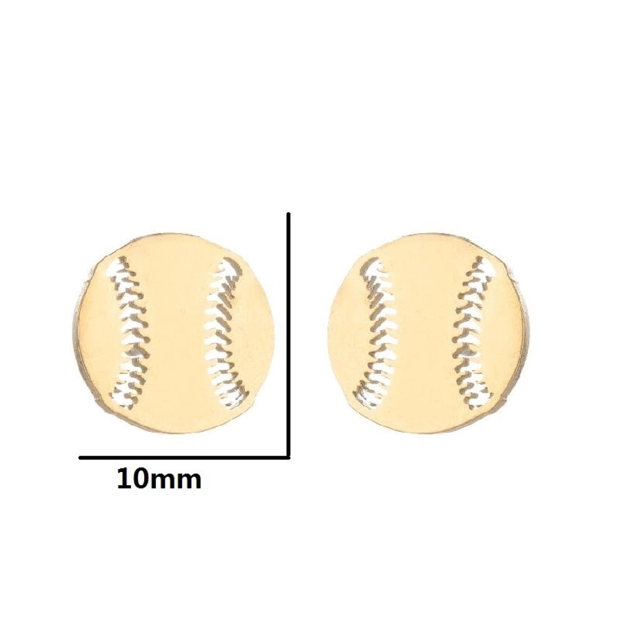 Fashion Letter Skates Ball Stainless Steel Plating Ear Studs-Bijou Crush