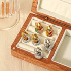 Throwback Shine Hoops – 18K Gold-Plated Zircon with Stainless Steel Swag-Bijou Crush