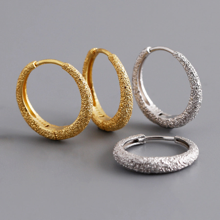 925 Sterling Silver Geometric Hoop Earrings-Bijou Crush