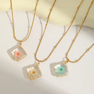 Flower 304 Stainless Steel Copper 18K Gold Plated Pendant Necklace-Bijou Crush