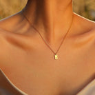304 Stainless Steel 18K Gold Plated IG Style Letter Pendant Necklace-Bijou Crush