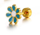 Simple Style Flower 304 Stainless Steel No Inlaid Earrings Ear Studs-Bijou Crush