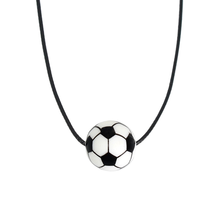 Simple Style Basketball 304 Stainless Steel Silica Gel Pendant Necklace-Bijou Crush