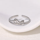 Sweet Love 18K Gold Plated Open Ring – 304 Stainless Steel-Bijou Crush
