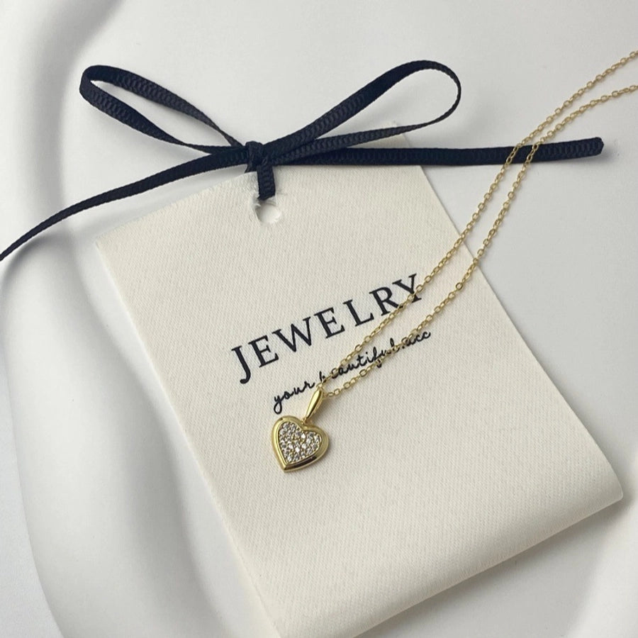 925 Sterling Silver Heart Pendant Necklace-Bijou Crush