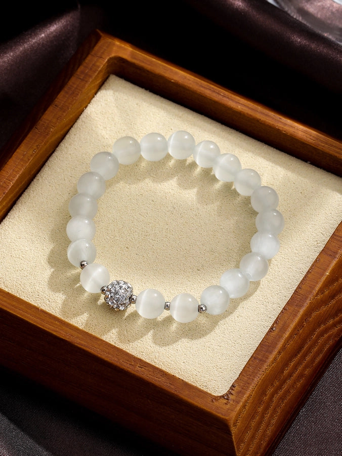 Elegant Simple Style Geometric Freshwater Pearl Opal Copper Beaded Women's Bracelets-Bijou Crush