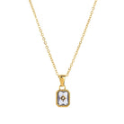 Simple Style Rectangle 304 Stainless Steel Zircon 18K Gold Plated Inlay Pendant Necklace-Bijou Crush