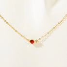 Retro Vibes Pendant Necklace - 18K Gold-Plated Stainless Steel with Sparkly Zircon-Bijou Crush