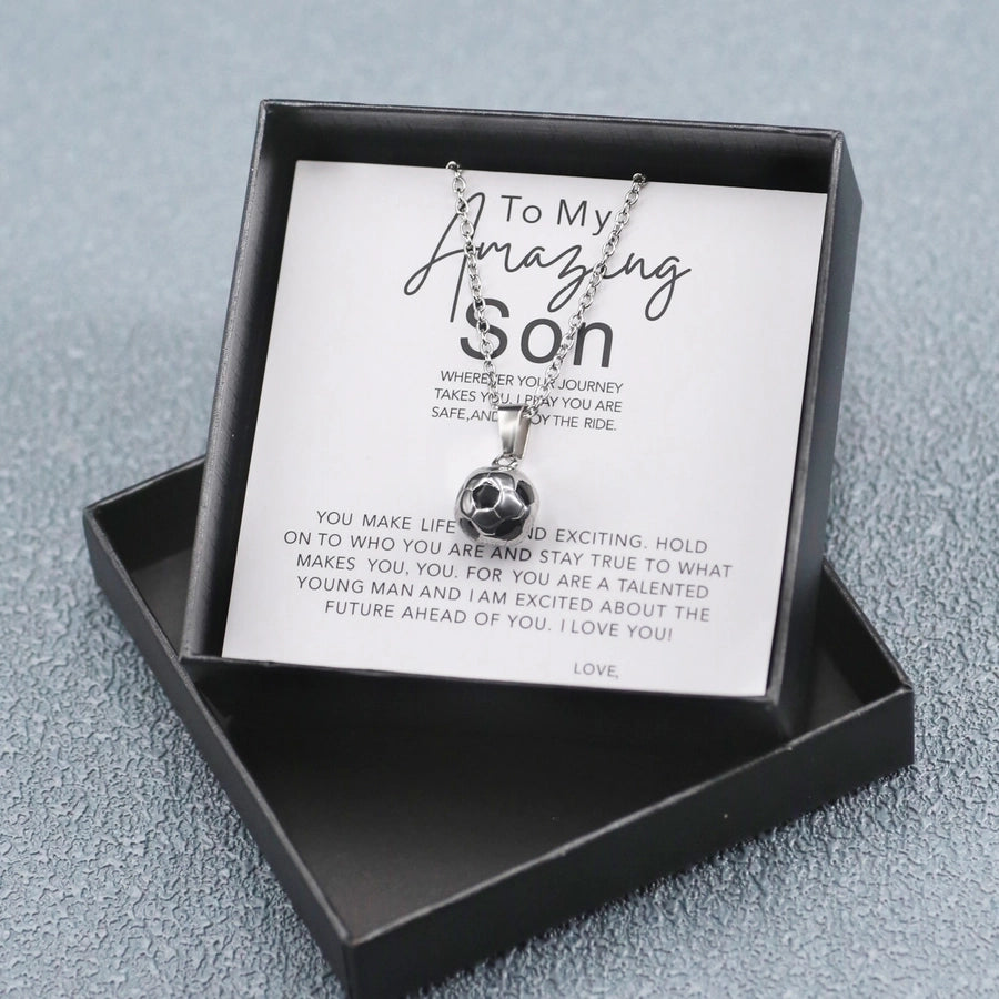 Casual Basketball Football Stainless Steel Enamel Unisex Pendant Necklace-Bijou Crush