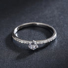 925 Sterling Silver Sparkling Zircon Round Ring-Bijou Crush