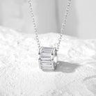 925 Sterling Silver Zircon Round Pendant Necklace-Bijou Crush