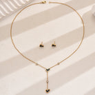 Classic Heart Shape Shell Earrings & Necklace Set-Bijou Crush