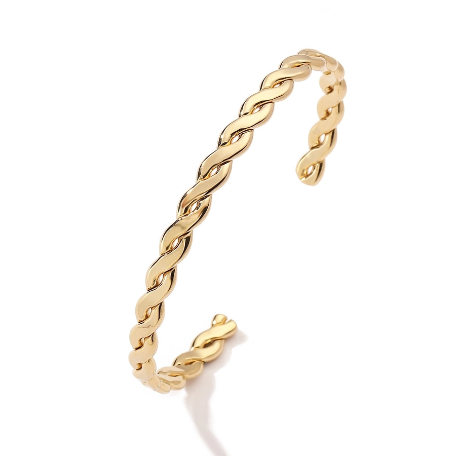 Simple Style Commute Geometric 304 Stainless Steel Cuff Bracelets-Bijou Crush