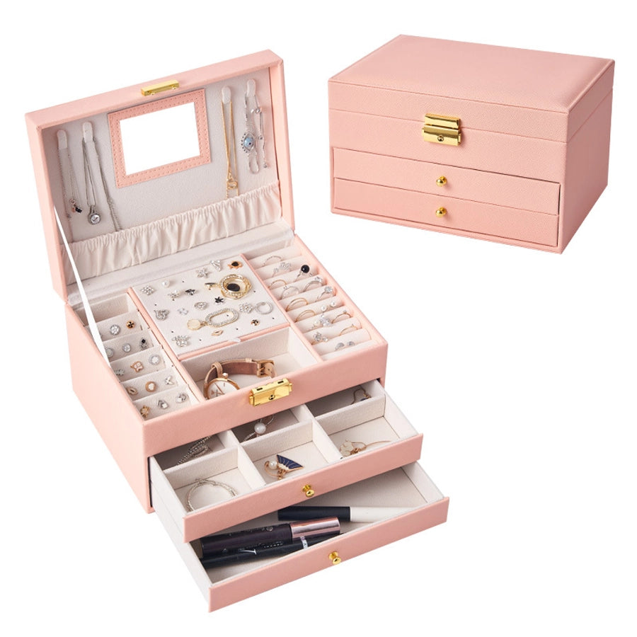 Three-layer Drawer Multi-function Storage Jewelry Box-Bijou Crush