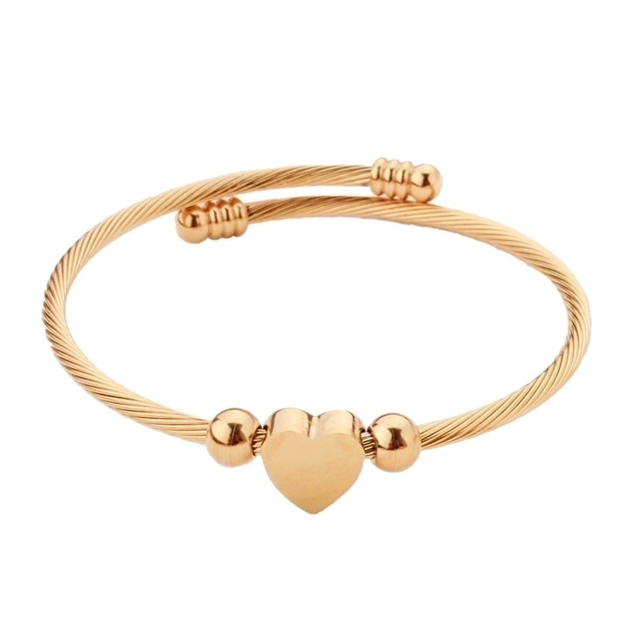 Heart Shape Titanium Steel Rings Bracelets-Bijou Crush