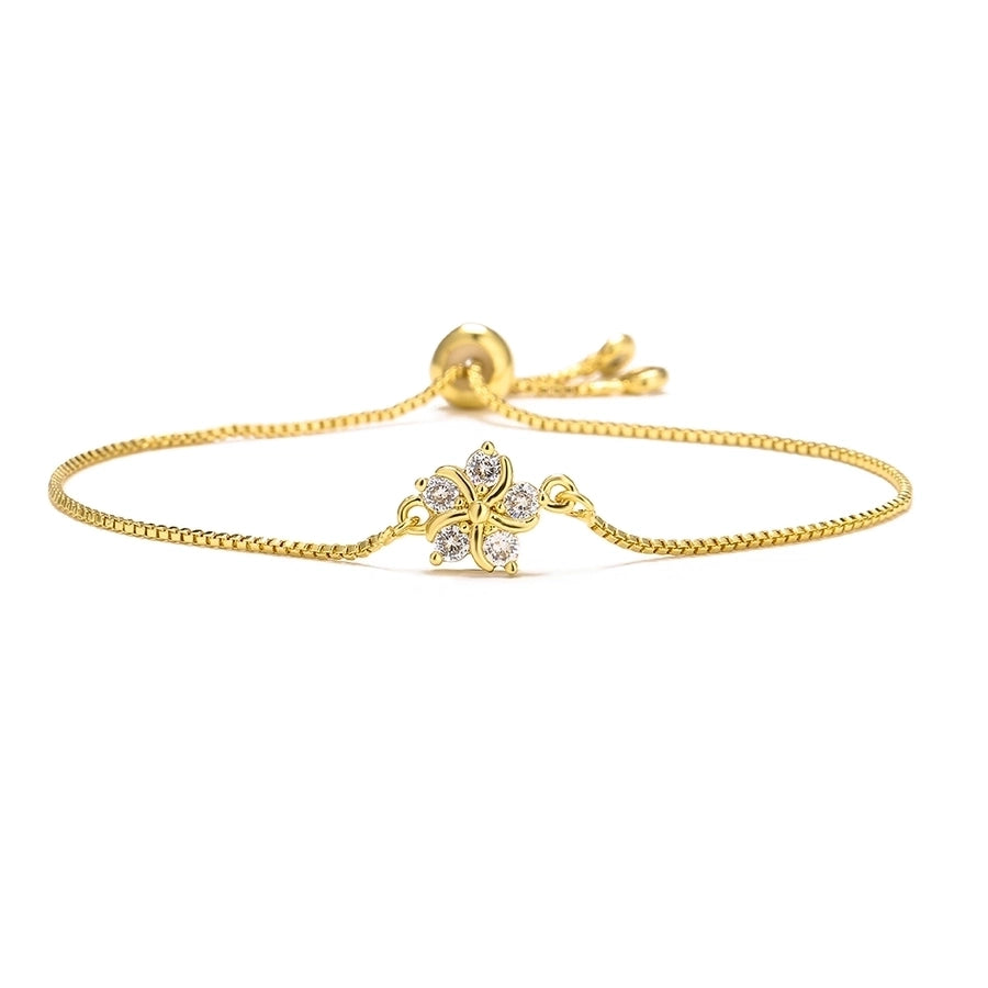 Fashion Flower Copper Zircon Bracelets-Bijou Crush