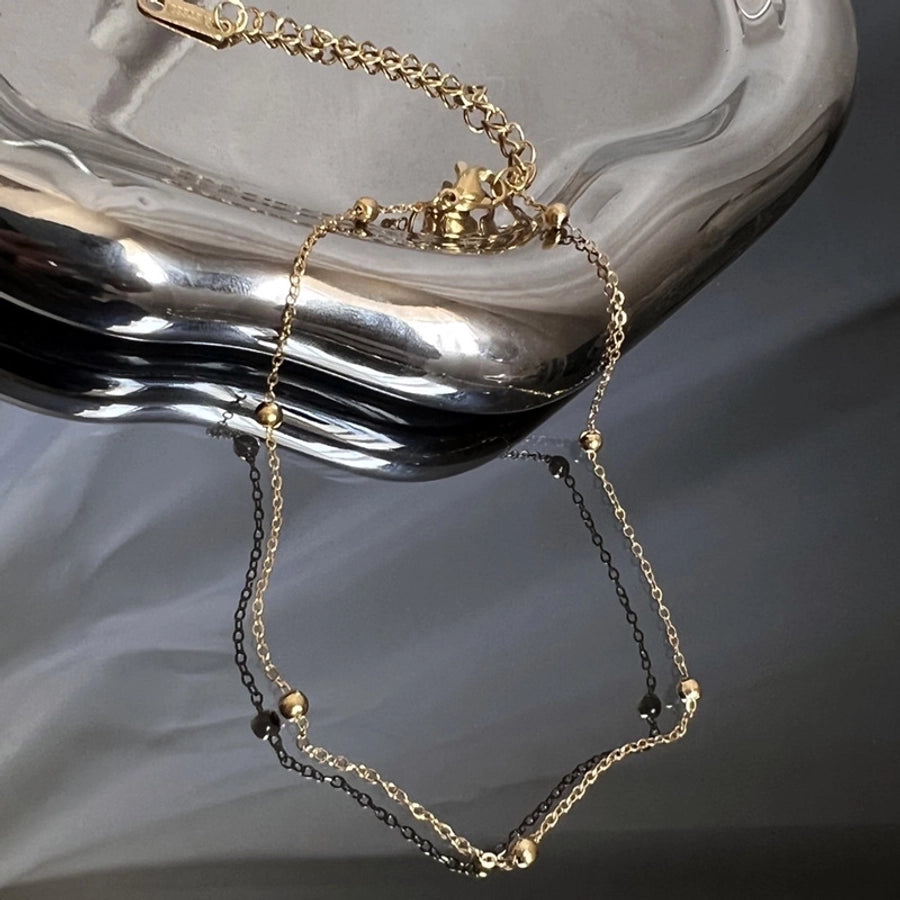 Trendy Letter Anklet in Titanium Steel Finish-Bijou Crush