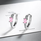 Dainty Rose Gold & White Gold Zircon Stud Earrings – Sweet & Simple Vibes-Bijou Crush