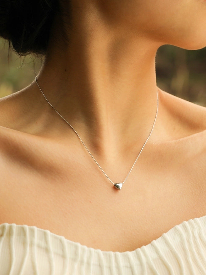 18K Gold Sweetheart Pendant - Stainless Steel Drip with Major Heart Energy-Bijou Crush