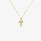 925 Sterling Silver Zircon Inlay Cross Pendant Necklace-Bijou Crush