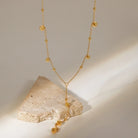 Minimalist Solid Pendant Necklace – 18K Gold-Plated Titanium Steel Vibes-Bijou Crush
