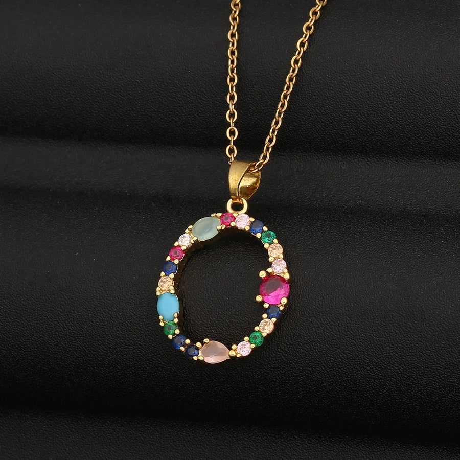 Copper Letter Copper Necklaces-Bijou Crush