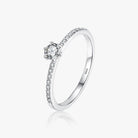 925 Sterling Silver Sparkling Zircon Round Ring-Bijou Crush