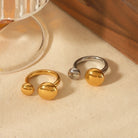Minimalist Open Circle Rings – Polished Elegance in 18K Gold-Plated Stainless Steel-Bijou Crush