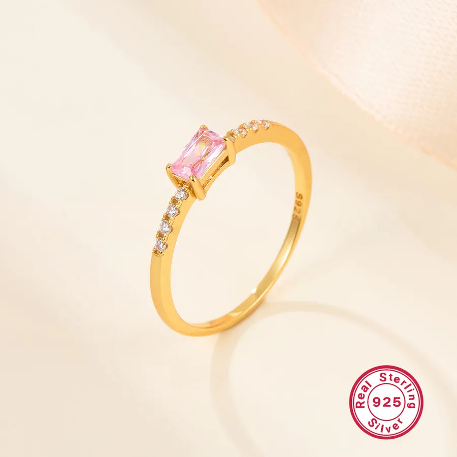 White Gold & Gold Plated 925 Sterling Silver Geometric Ring-Bijou Crush