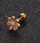 Simple Style Flower 304 Stainless Steel No Inlaid Earrings Ear Studs-Bijou Crush