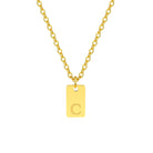 304 Stainless Steel 18K Gold Plated IG Style Letter Pendant Necklace-Bijou Crush