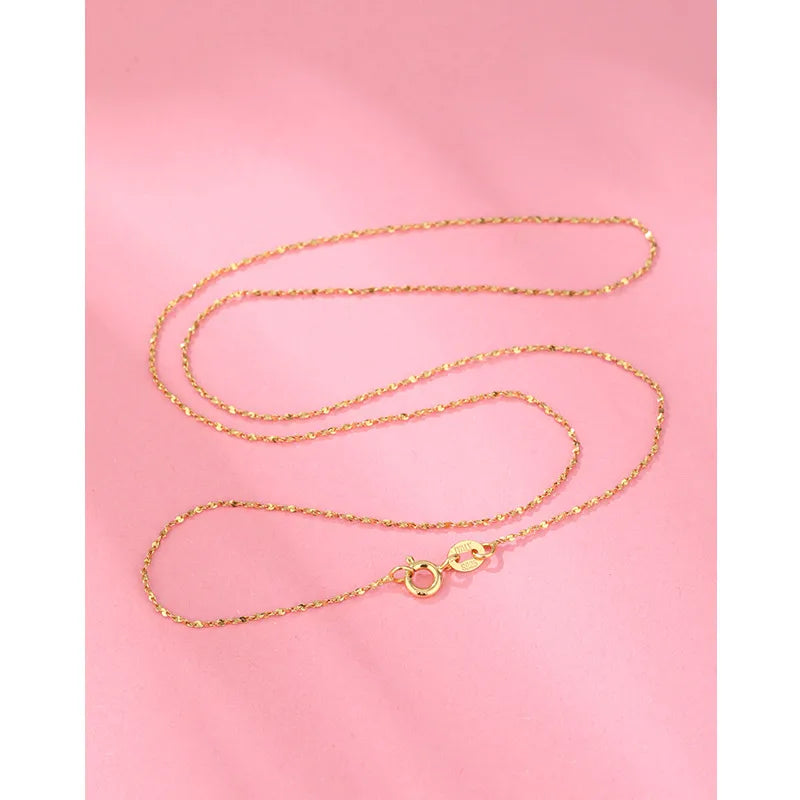 925 Sterling Silver Cable Chain Box Chain Solid Color Necklace-Bijou Crush