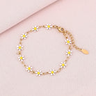 Basic Flower Stainless Steel 18K Gold Plated None Bracelets-Bijou Crush