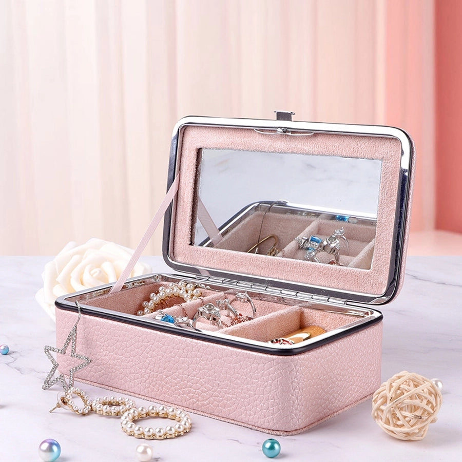 Retro Solid Color Leather PU Jewelry Boxes-Bijou Crush