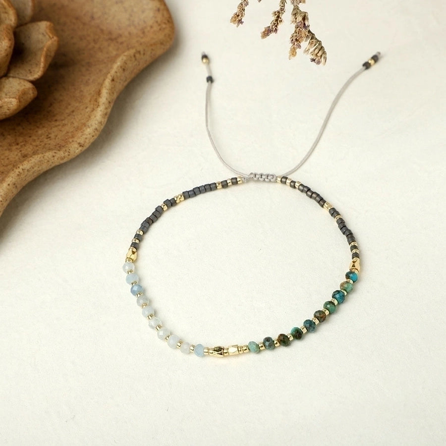 Fashion Round Beaded Natural Stone Knitting Bracelet-Bijou Crush
