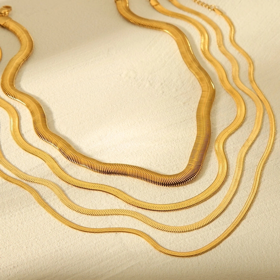 304 Stainless Steel 18K Gold Plated Plating Necklace-Bijou Crush