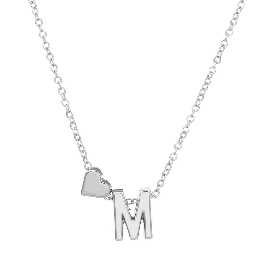Love 26 English Alphabet Simple Alloy Necklace-Bijou Crush