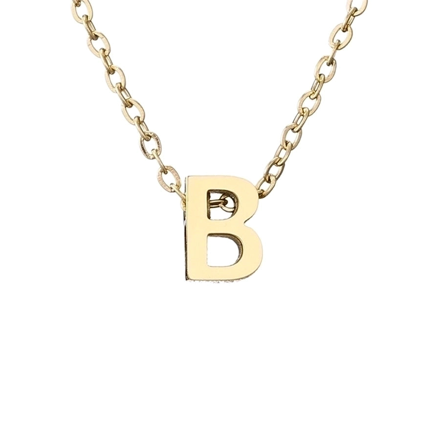 Letter Stainless Steel Titanium Plating Necklace-Bijou Crush